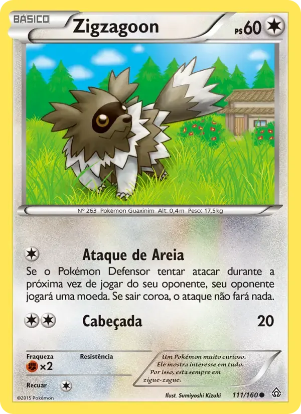 Zigzagoon — Conflito Primitivo 111 Portuguese Pokémon card