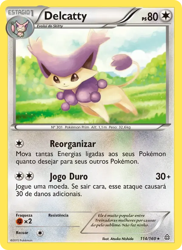 Delcatty — Conflito Primitivo 114 Portuguese Pokémon card