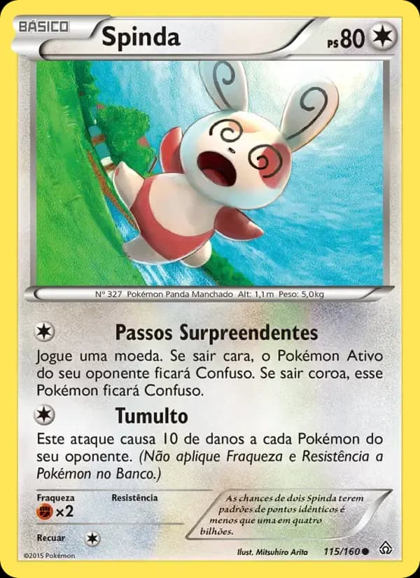 Spinda — Conflito Primitivo 115 Portuguese Pokémon card