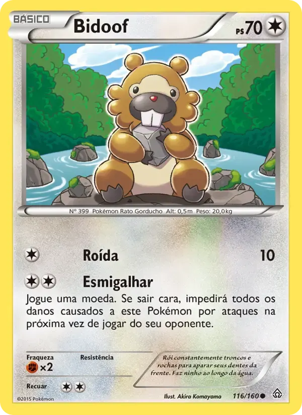 Bidoof — Conflito Primitivo 116 Portuguese Pokémon card