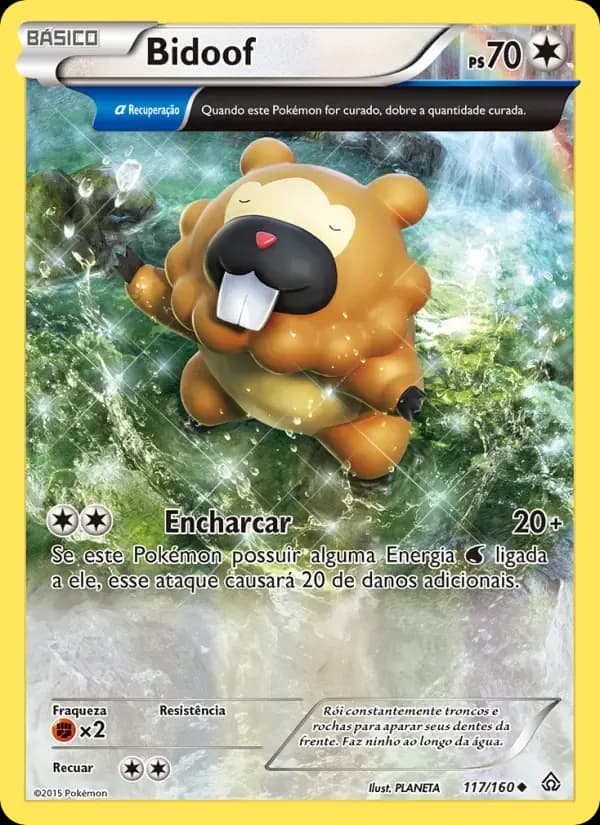 Bidoof — Conflito Primitivo 117 Portuguese Pokémon card
