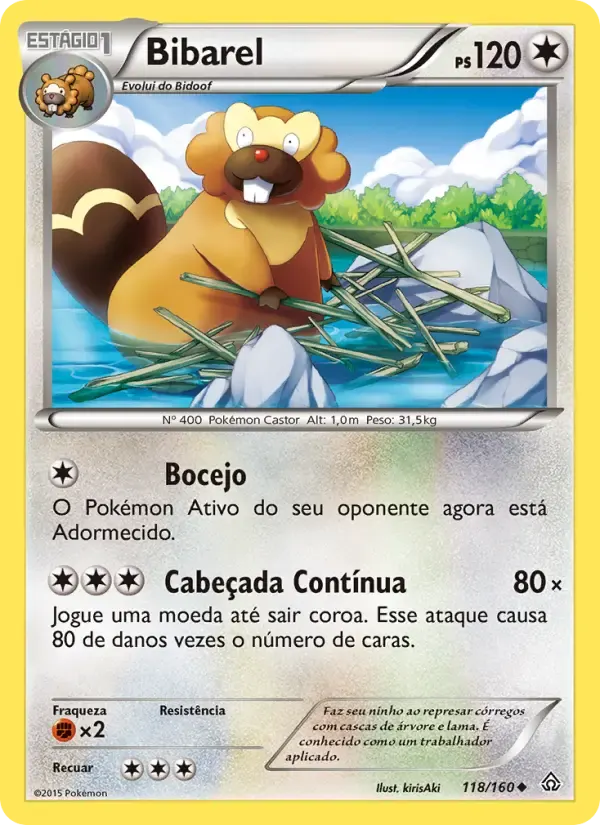 Bibarel — Conflito Primitivo 118 Portuguese Pokémon card