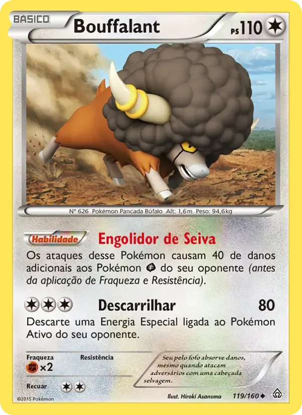 Bouffalant — Conflito Primitivo 119 Portuguese Pokémon card