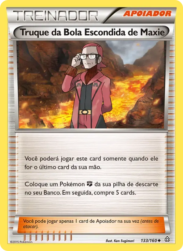 Truque da Bola Escondida de Maxie — Conflito Primitivo 133 Portuguese Pokémon card