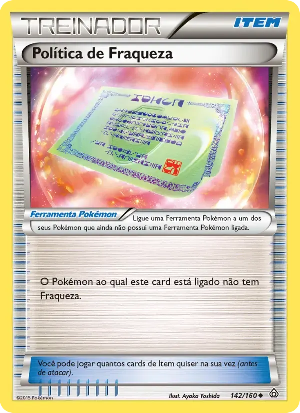 Política de Fraqueza — Conflito Primitivo 142 Portuguese Pokémon card