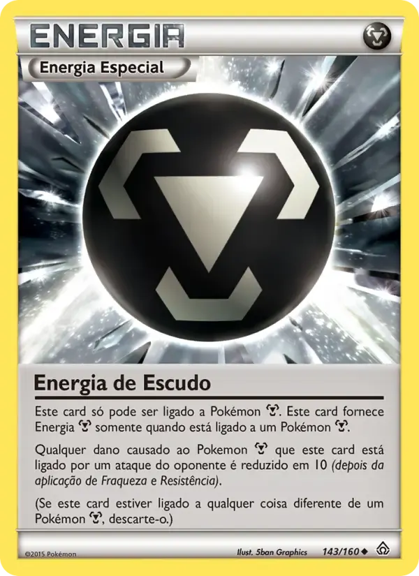 Energia de Escudo — Conflito Primitivo 143 Portuguese Pokémon card