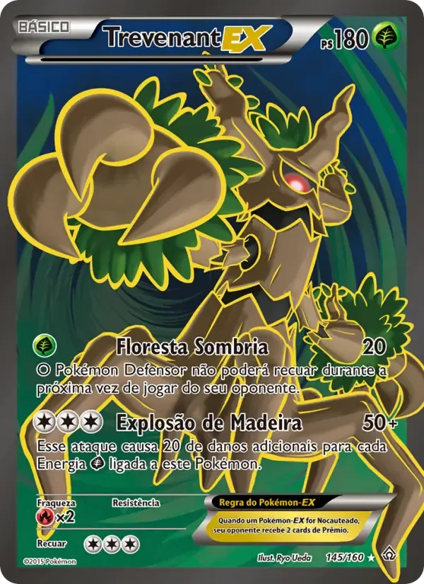 Trevenant EX — Conflito Primitivo 145 Portuguese Pokémon card