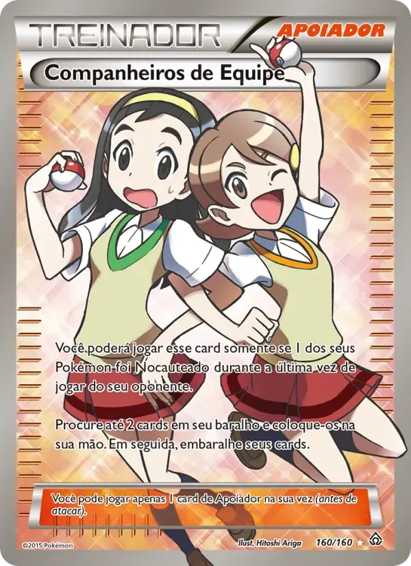 Companheiros de Equipe — Conflito Primitivo 160 Portuguese Pokémon card