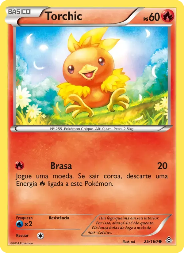 Torchic — Conflito Primitivo 25 Portuguese Pokémon card