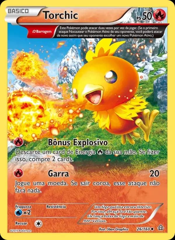 Torchic — Conflito Primitivo 26 Portuguese Pokémon card