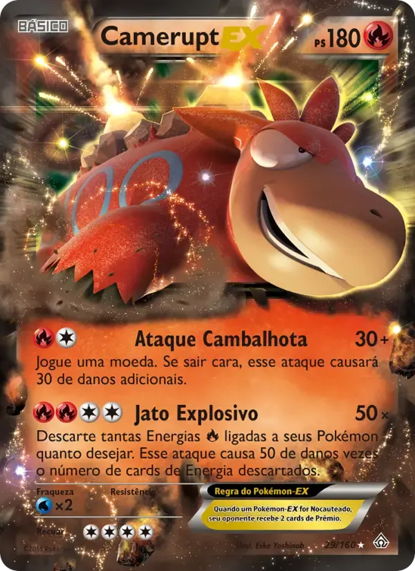 Camerupt EX — Conflito Primitivo 29 Portuguese Pokémon card