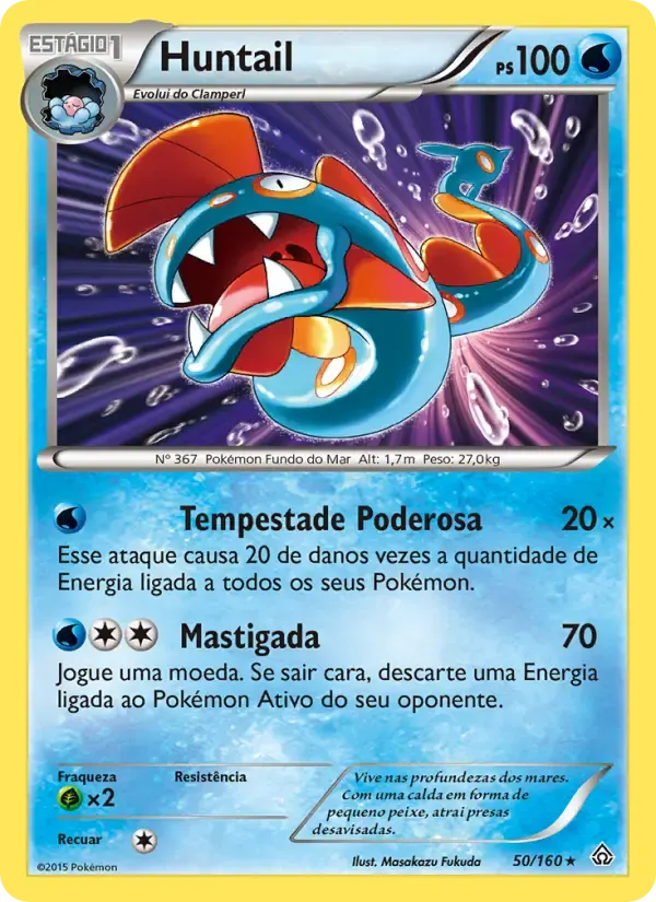 Huntail — Conflito Primitivo 50 Portuguese Pokémon card