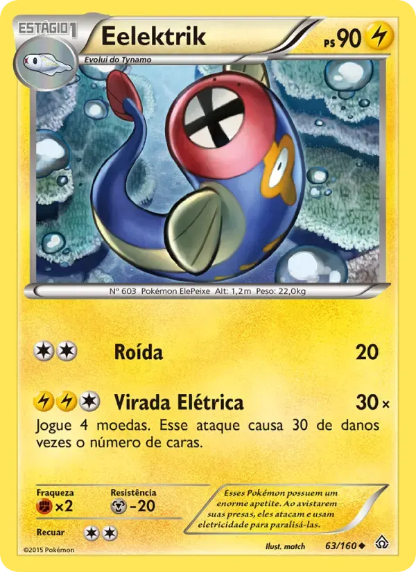 Eelektrik — Conflito Primitivo 63 Portuguese Pokémon card
