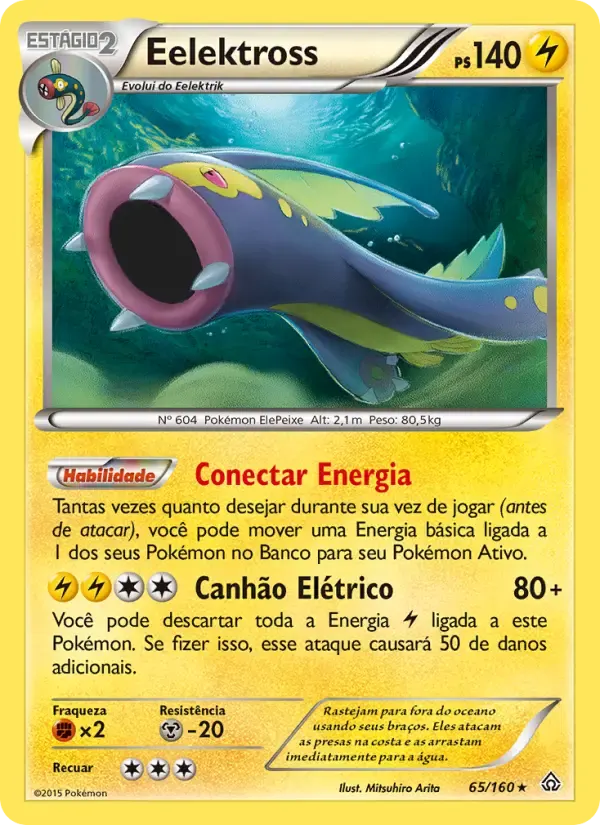 Eelektross — Conflito Primitivo 65 Portuguese Pokémon card