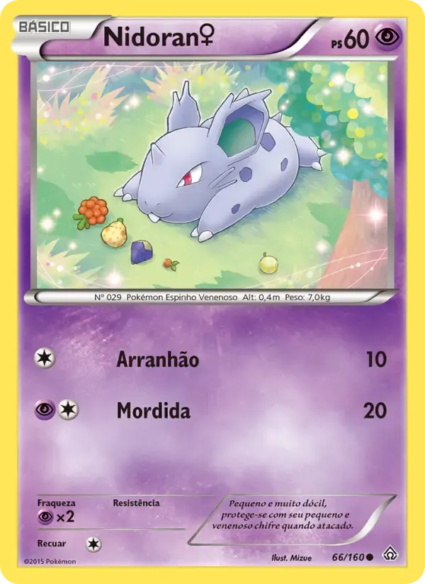 Nidoran♀ — Conflito Primitivo 66 Portuguese Pokémon card