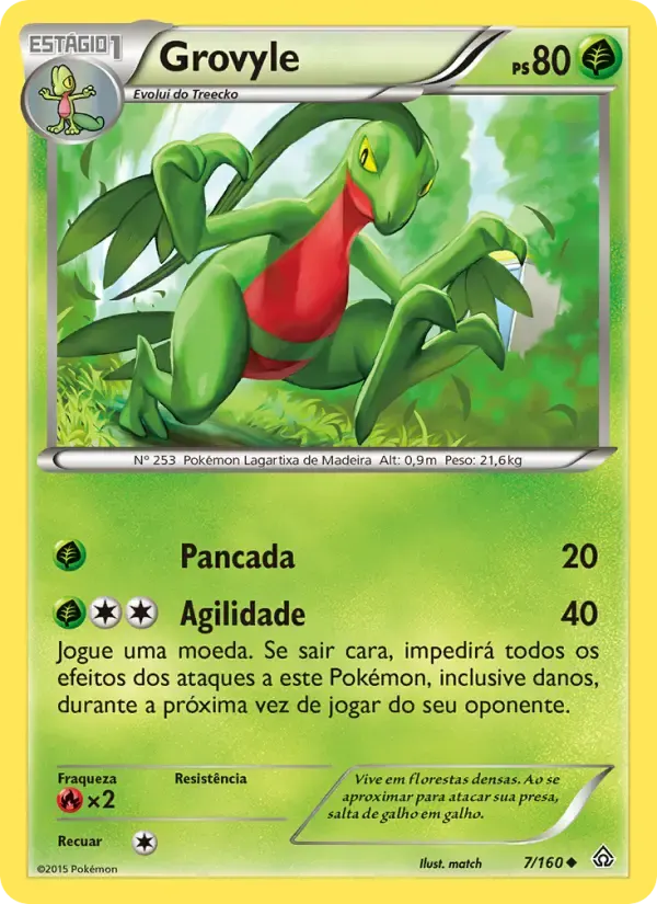 Grovyle — Conflito Primitivo 7 Portuguese Pokémon card
