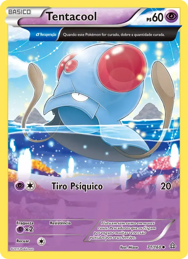 Tentacool — Conflito Primitivo 71 Portuguese Pokémon card