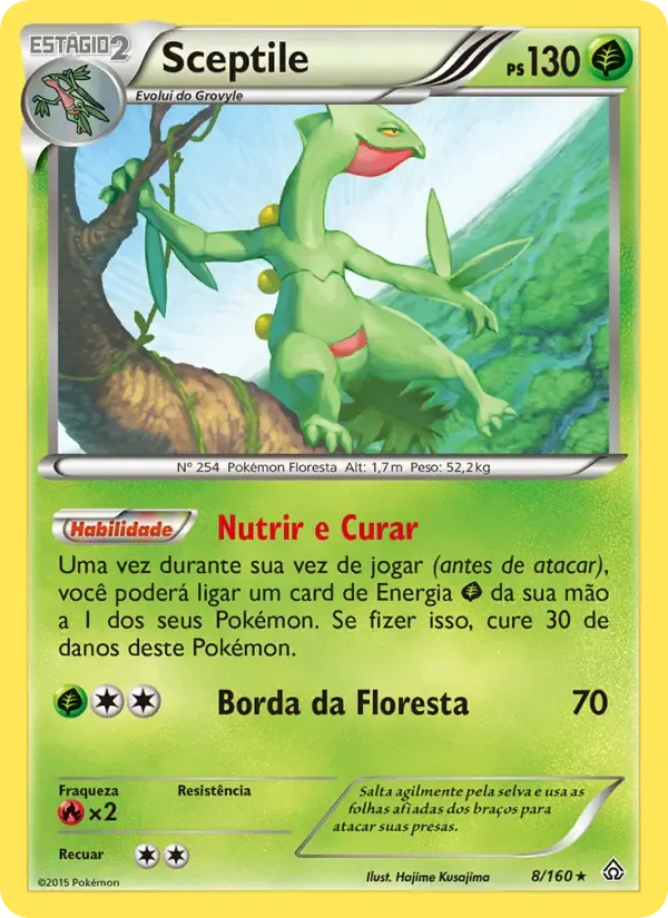 Sceptile — Conflito Primitivo 8 Portuguese Pokémon card