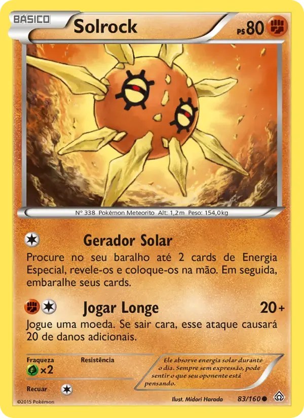 Solrock — Conflito Primitivo 83 Portuguese Pokémon card