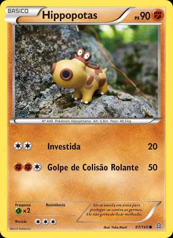 Hippopotas — Conflito Primitivo 87 Portuguese Pokémon card