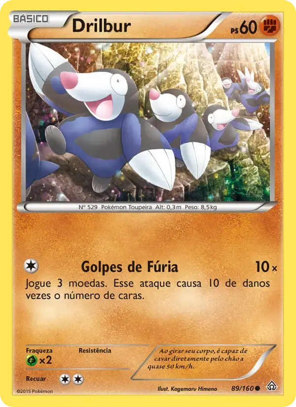 Drilbur — Conflito Primitivo 89 Portuguese Pokémon card