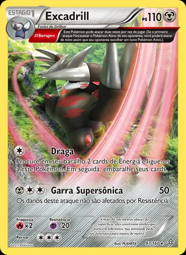 Excadrill — Conflito Primitivo 97 Portuguese Pokémon card