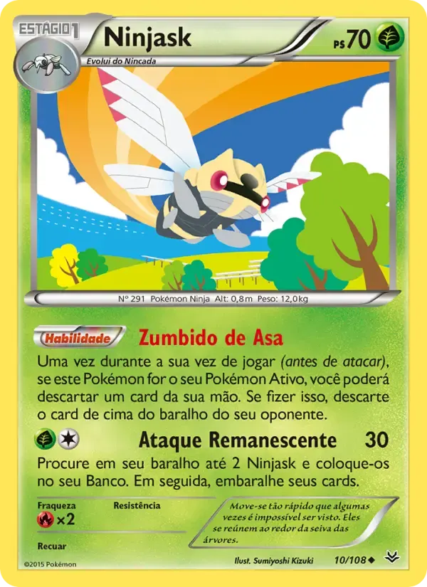 Ninjask — Céus Estrondosos 10 Portuguese Pokémon card