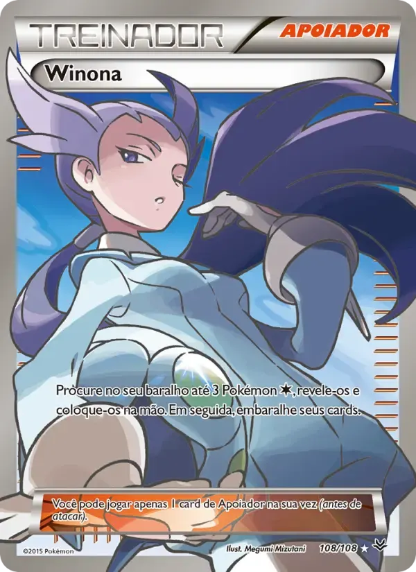 Winona — Céus Estrondosos 108 Portuguese Pokémon card