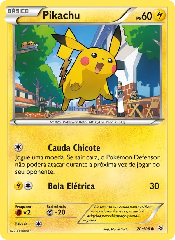 Pikachu — Céus Estrondosos 20 Portuguese Pokémon card