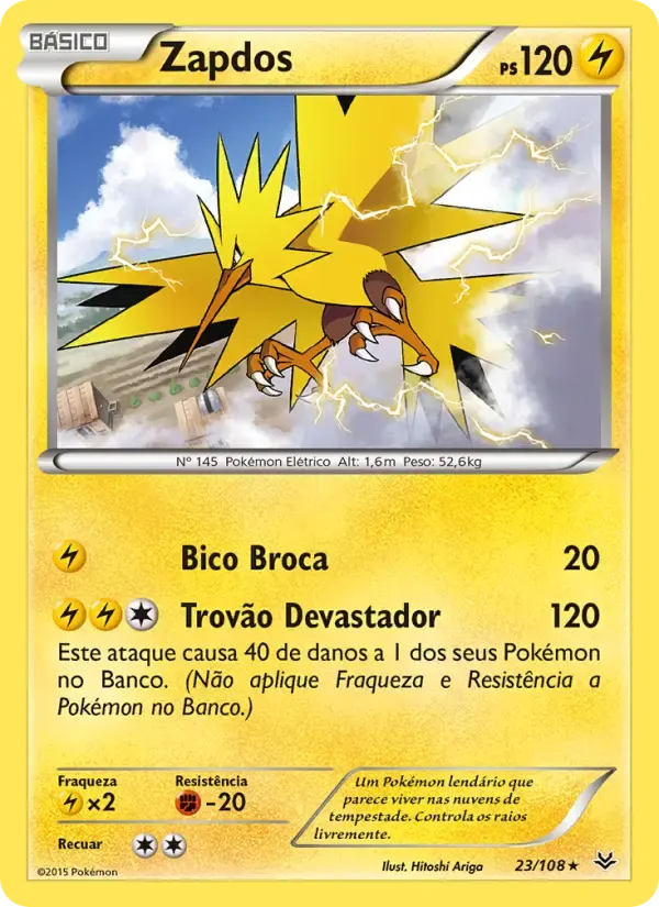 Zapdos — Céus Estrondosos 23 Portuguese Pokémon card