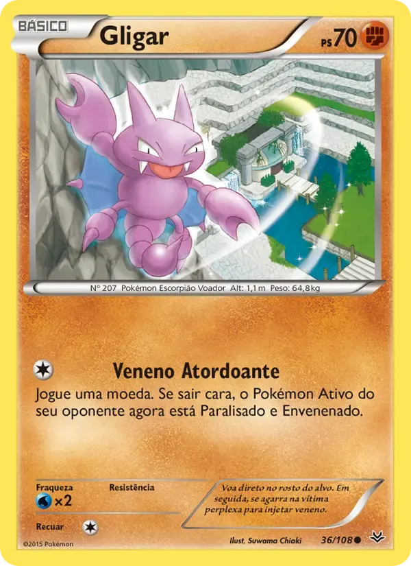 Gligar — Céus Estrondosos 36 Portuguese Pokémon card