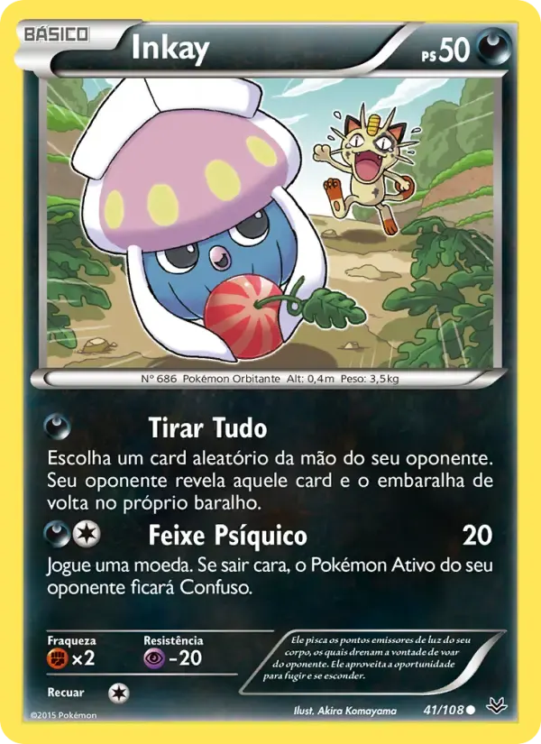 Inkay — Céus Estrondosos 41 Portuguese Pokémon card