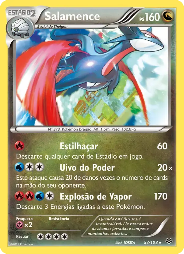 Salamence — Céus Estrondosos 57 Portuguese Pokémon card