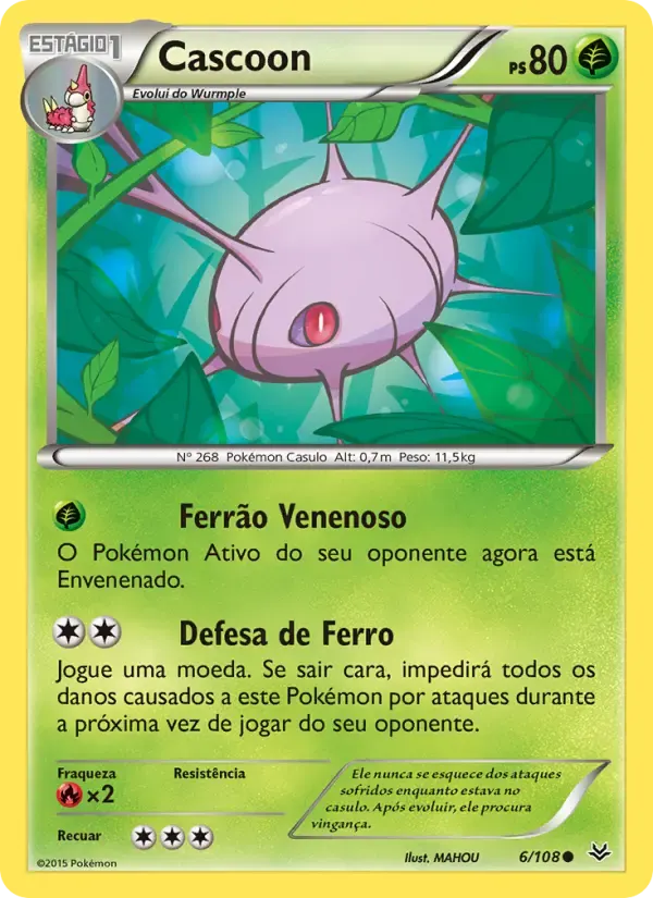 Cascoon — Céus Estrondosos 6 Portuguese Pokémon card