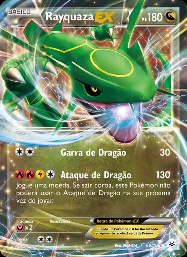 Rayquaza EX — Céus Estrondosos 60 Portuguese Pokémon card