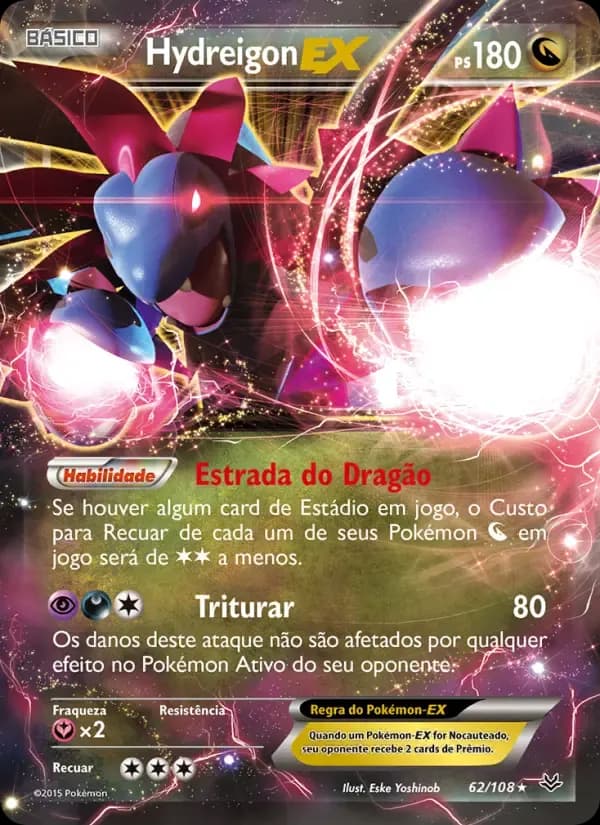 Hydreigon EX — Céus Estrondosos 62 Portuguese Pokémon card