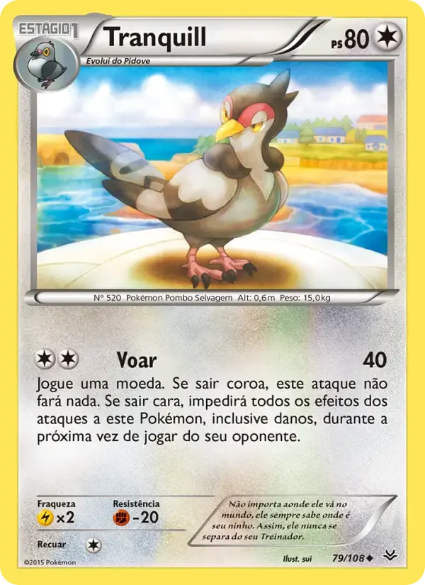 Tranquill — Céus Estrondosos 79 Portuguese Pokémon card