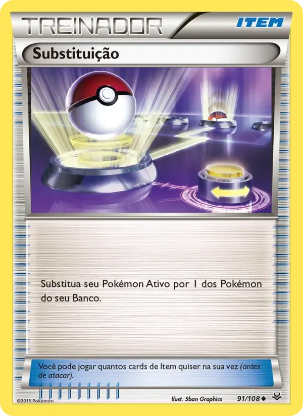 Substituição — Céus Estrondosos 91 Portuguese Pokémon card
