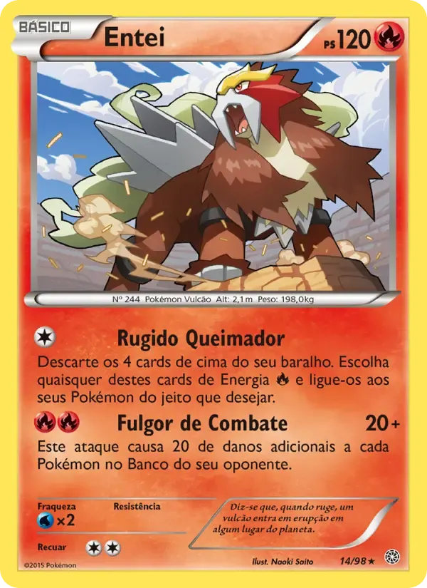 Entei — Origens Ancestrais 14 Portuguese Pokémon card