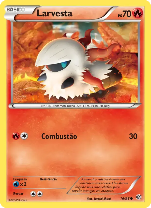 Larvesta — Origens Ancestrais 16 Portuguese Pokémon card