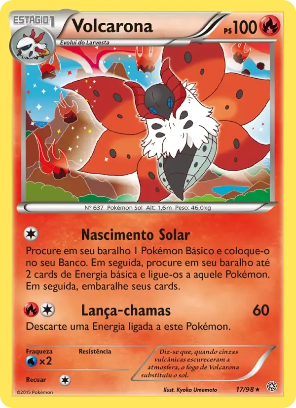 Volcarona — Origens Ancestrais 17 Portuguese Pokémon card