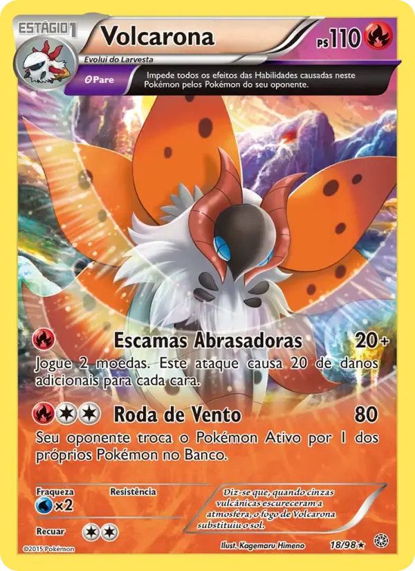 Volcarona — Origens Ancestrais 18 Portuguese Pokémon card
