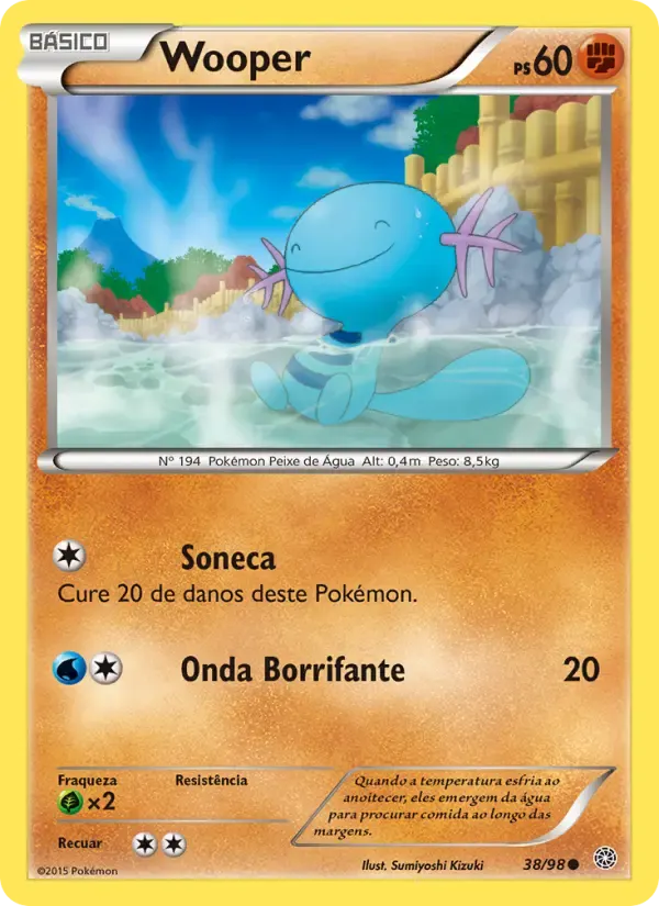 Wooper — Origens Ancestrais 38 Portuguese Pokémon card
