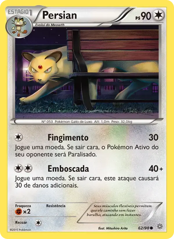 Persian — Origens Ancestrais 62 Portuguese Pokémon card
