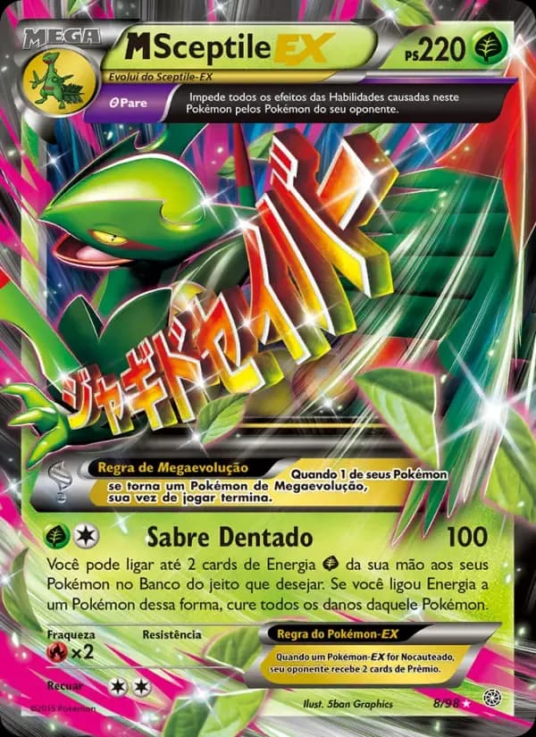 M-Sceptile EX — Origens Ancestrais 8 Portuguese Pokémon card