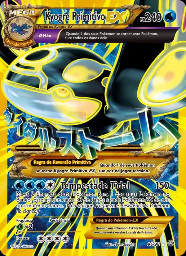 Kyogre PrimitivoEX — Origens Ancestrais 96 Portuguese Pokémon card