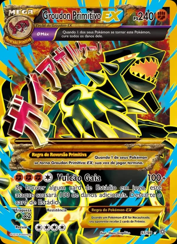 Groudon Primitivo EX — Origens Ancestrais 97 Portuguese Pokémon card
