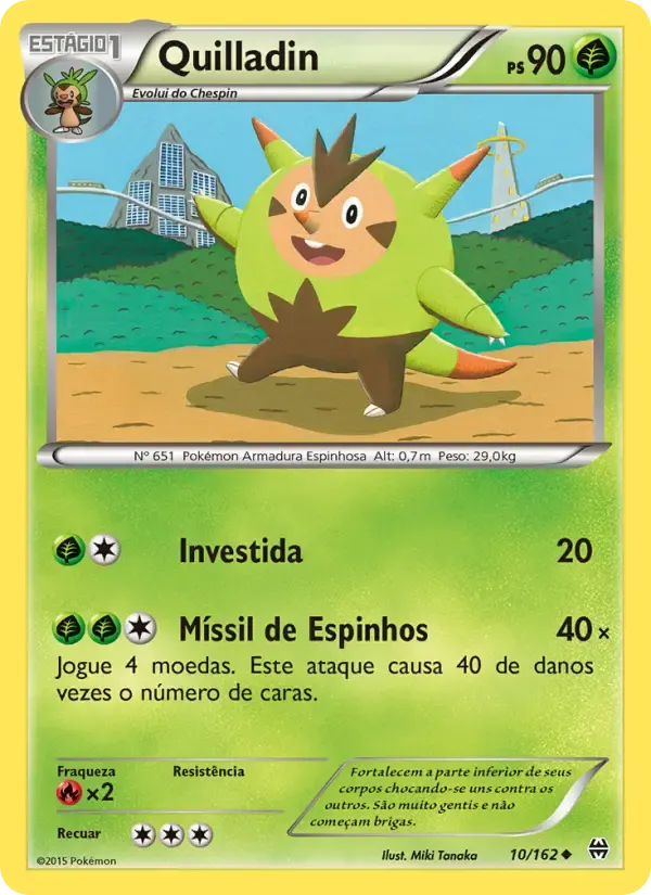 Quilladin — Turbo Revolução 10 Portuguese Pokémon card