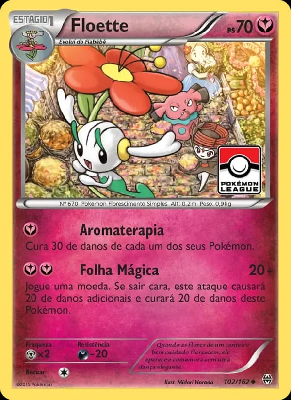 Floette — Turbo Revolução 102 Portuguese Pokémon card