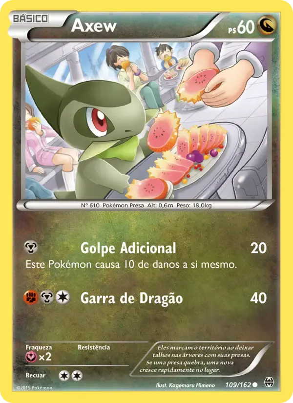 Axew — Turbo Revolução 109 Portuguese Pokémon card